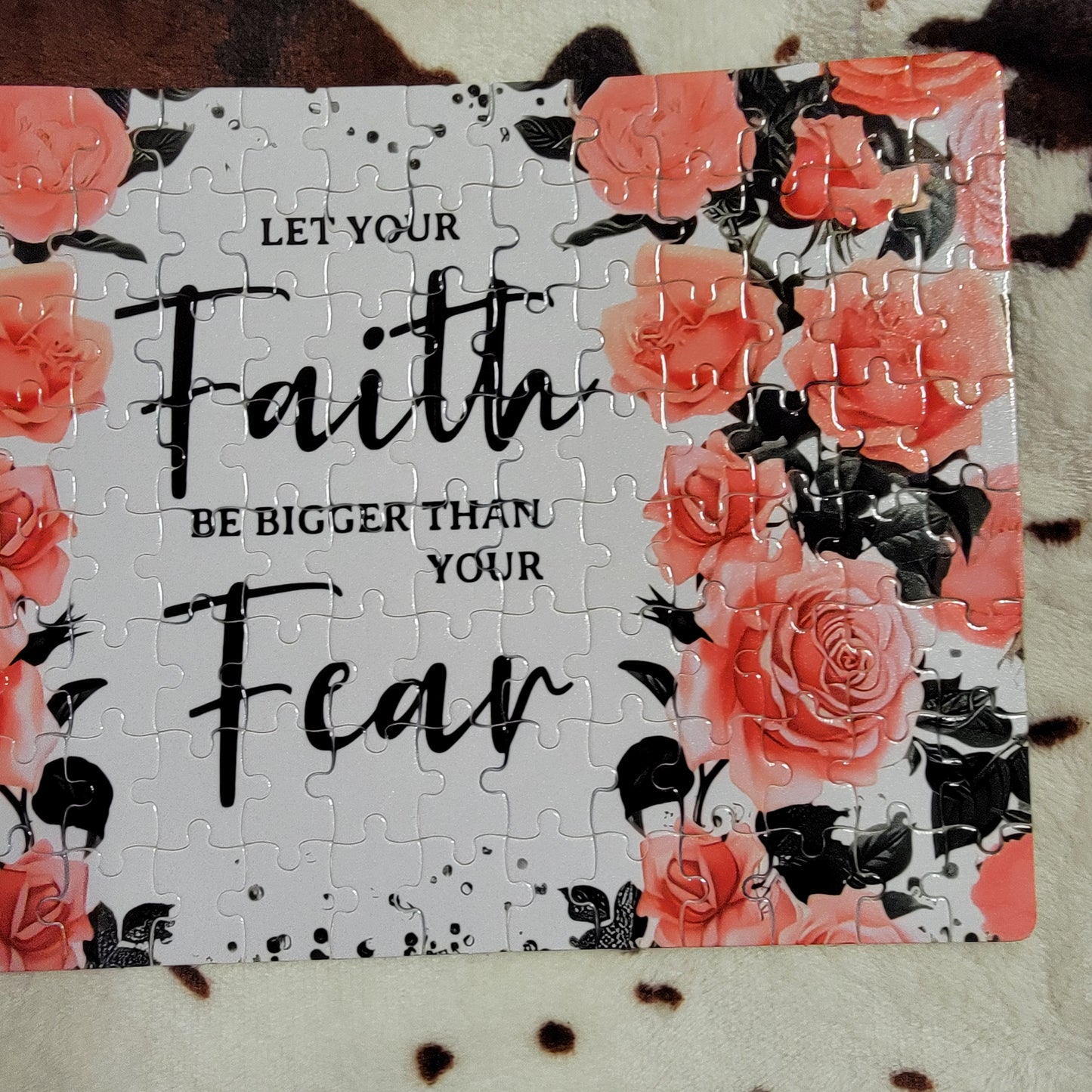 Faith Floral 120 Piece Handmade Jigsaw Puzzle