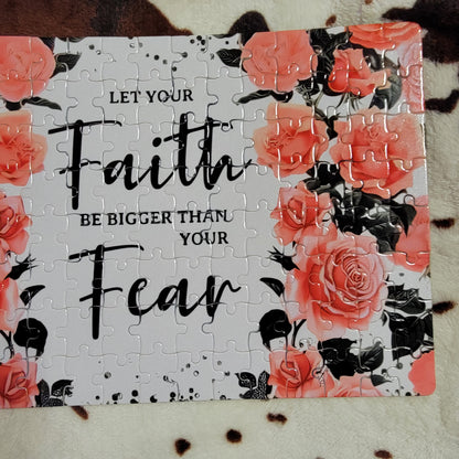 Faith Floral 120 Piece Handmade Jigsaw Puzzle