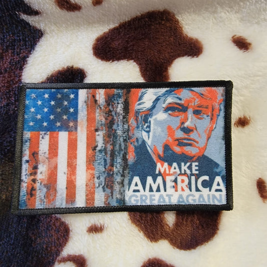 Trump Make America Flag Hat Patch