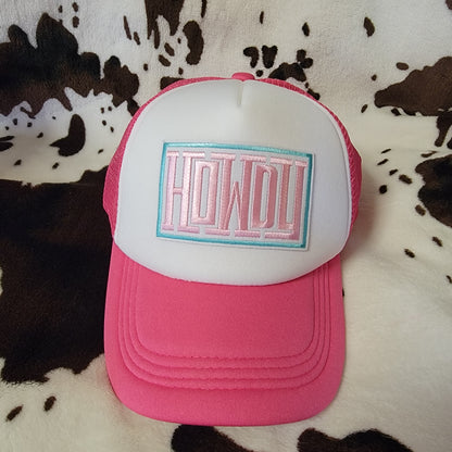 Howdy Pink Patch Trucker Hat