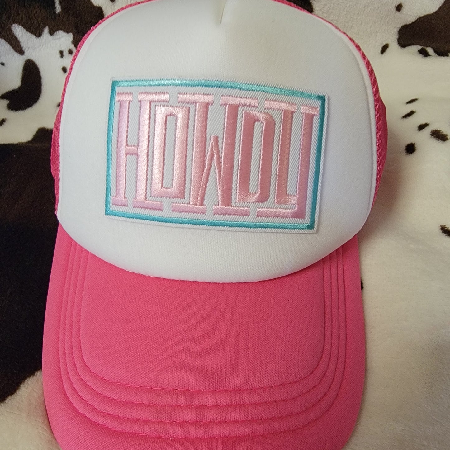 Howdy Pink Patch Trucker Hat