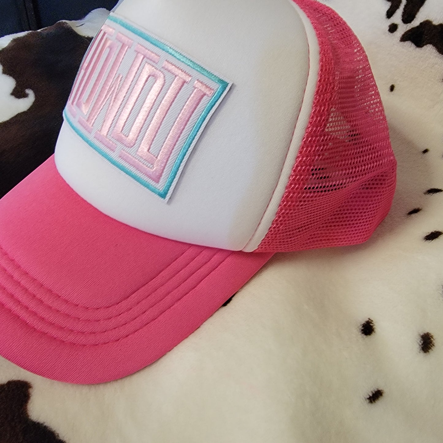 Howdy Pink Patch Trucker Hat