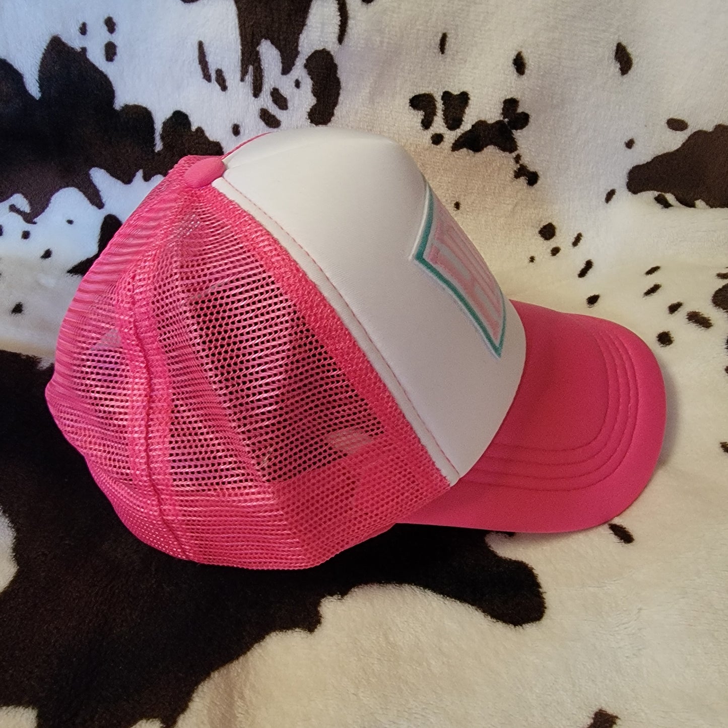 Howdy Pink Patch Trucker Hat