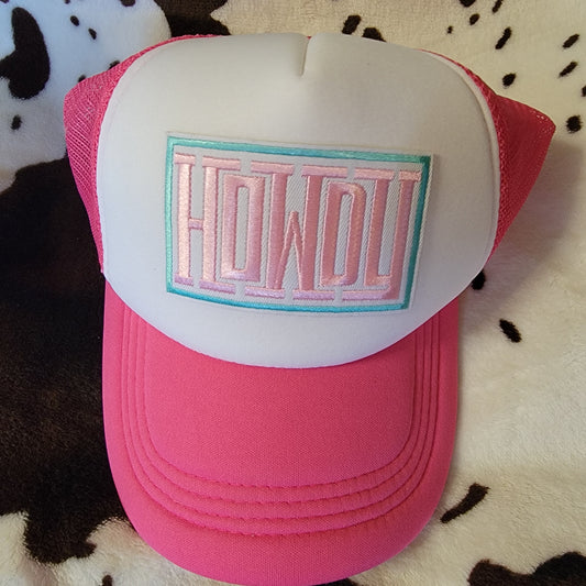 Howdy Pink Patch Trucker Hat