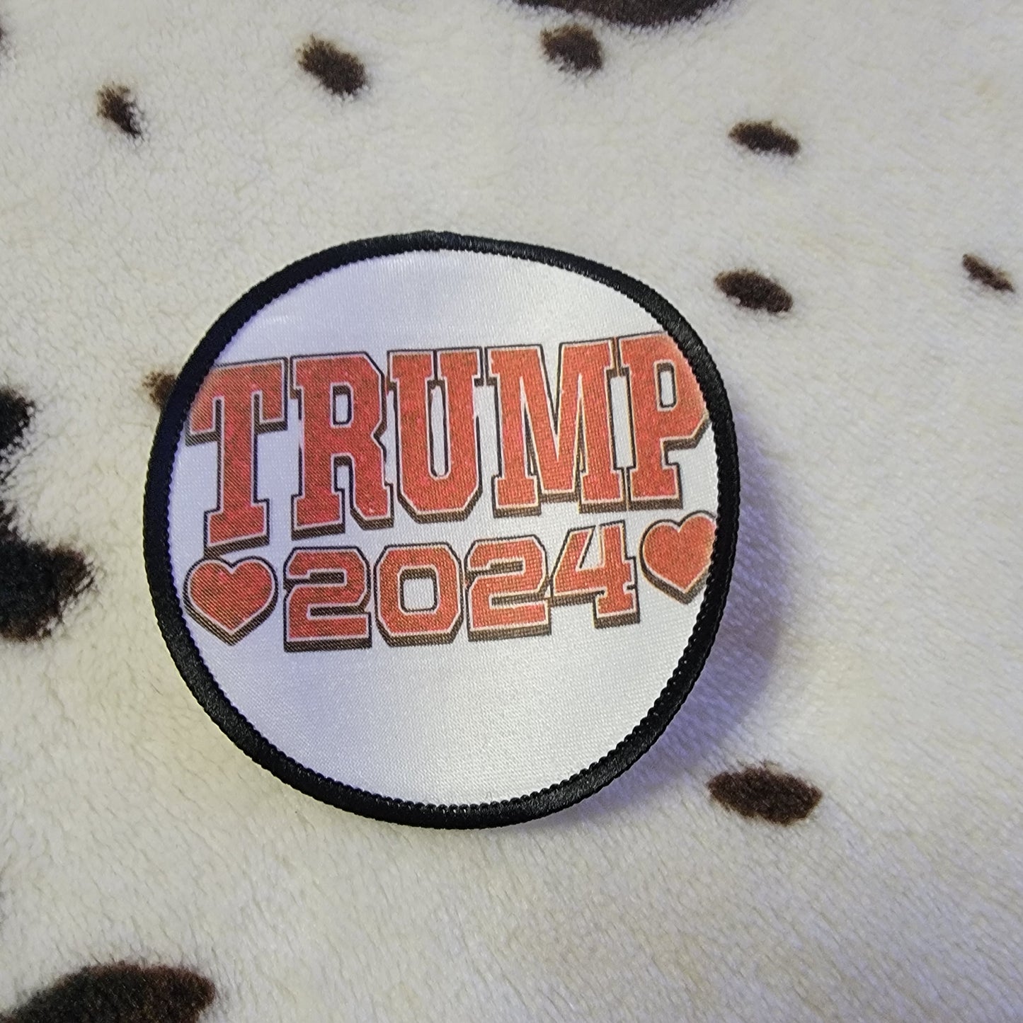 Trump 2024 Hearts Hat Patch