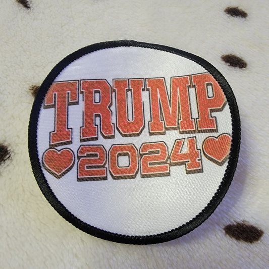 Trump 2024 Hearts Hat Patch