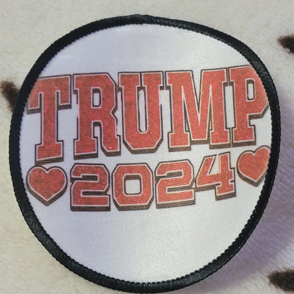 Trump 2024 Hearts Hat Patch