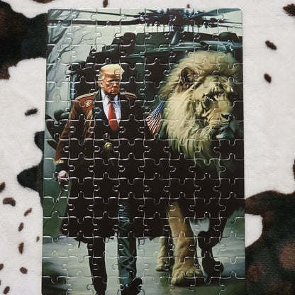 Trump Lion 120 PC Handmade Jigsaw Puzzle