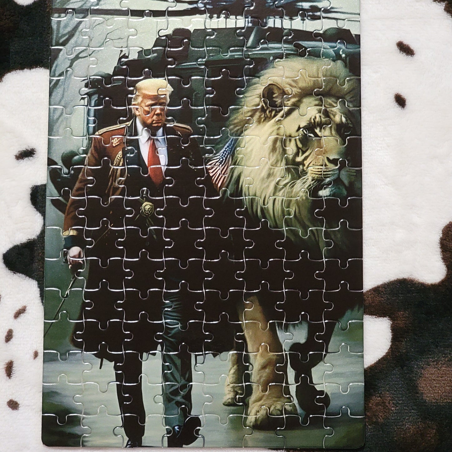 Trump Lion 120 PC Handmade Jigsaw Puzzle