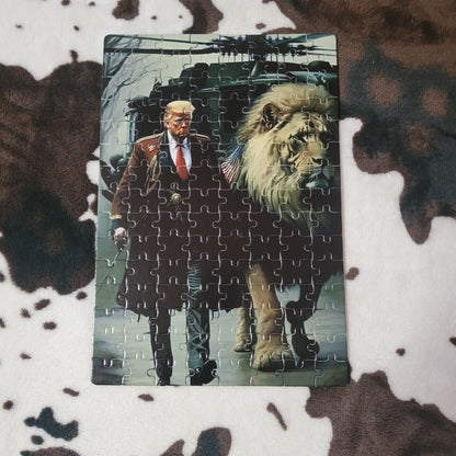 Trump Lion 120 PC Handmade Jigsaw Puzzle