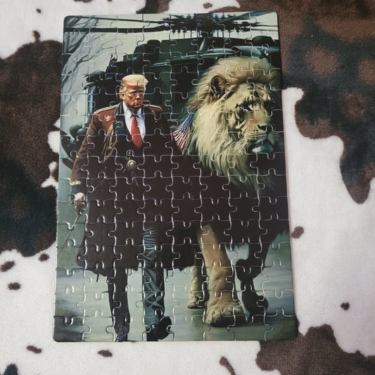 Trump Lion 120 PC Handmade Jigsaw Puzzle