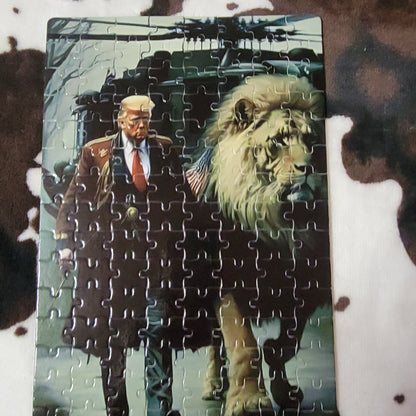 Trump Lion 120 PC Handmade Jigsaw Puzzle