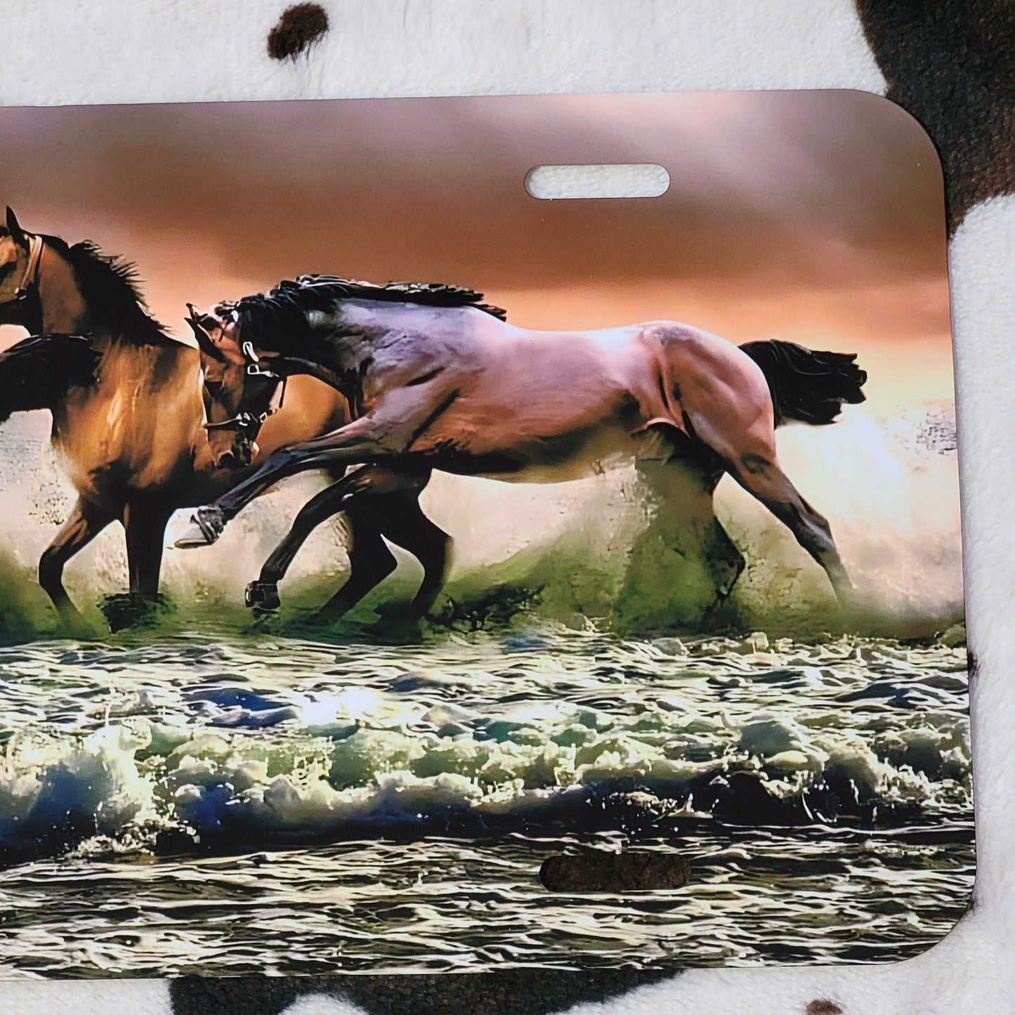 Running Horses Beach Car Tag License Plate