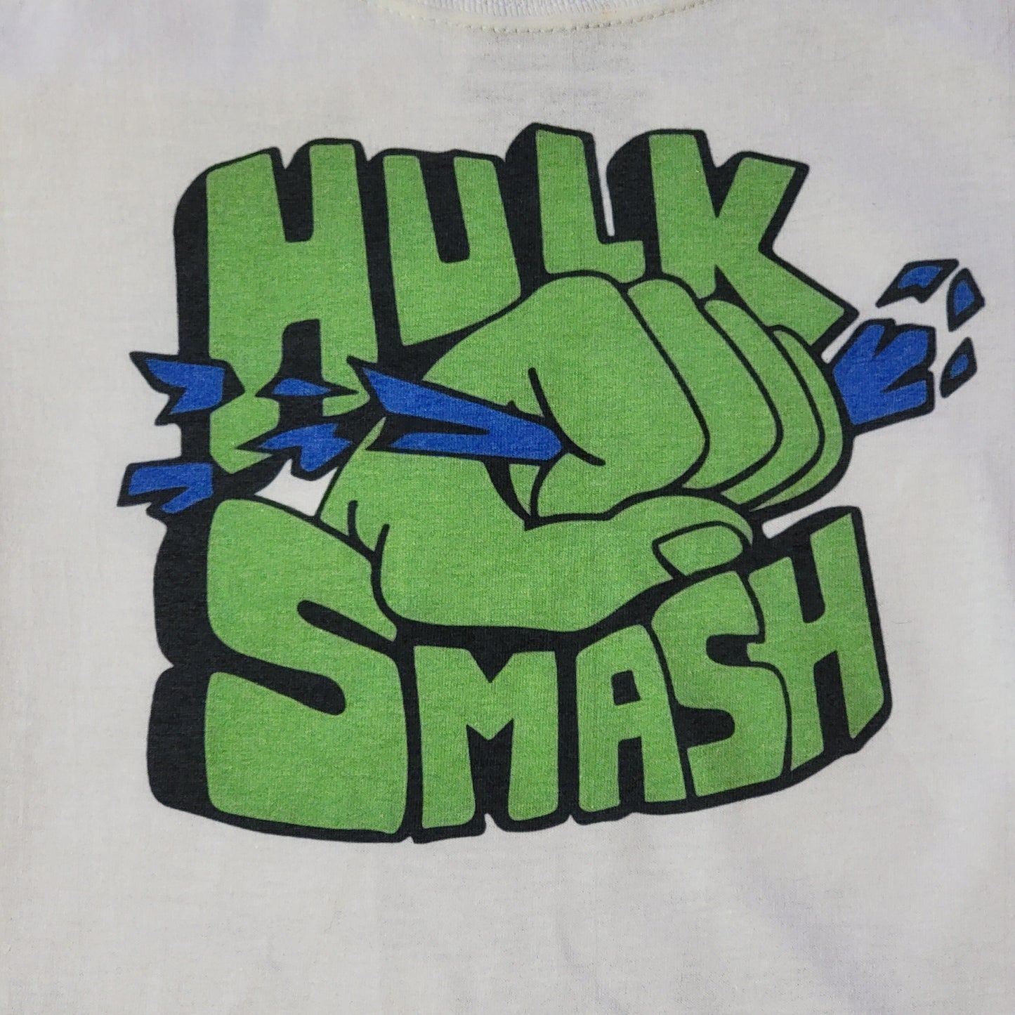 Hulk Smash Kids TShirt White Short Sleeve Graphic Tee