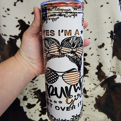 Trump Girl Custom 20oz Skinny Tumbler