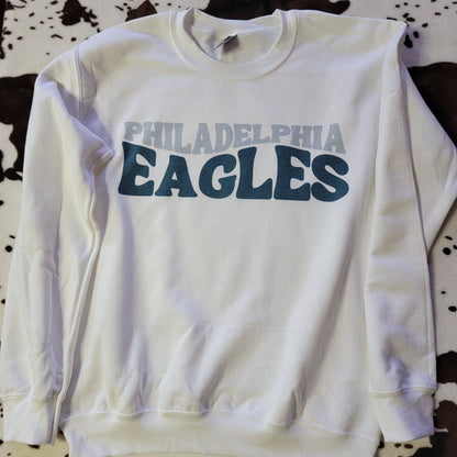 Eagles Football White Sweatshirt