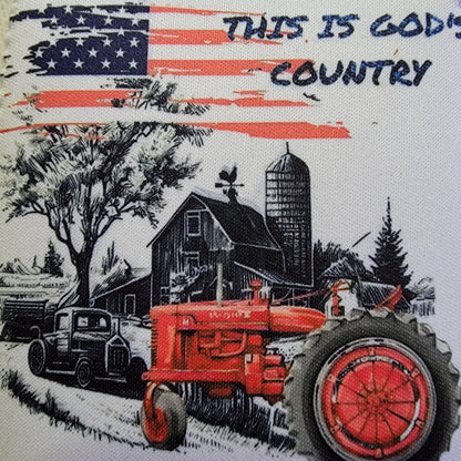 This Is Gods Country Flag Tractor Can Cooler Drink Holder Koozie