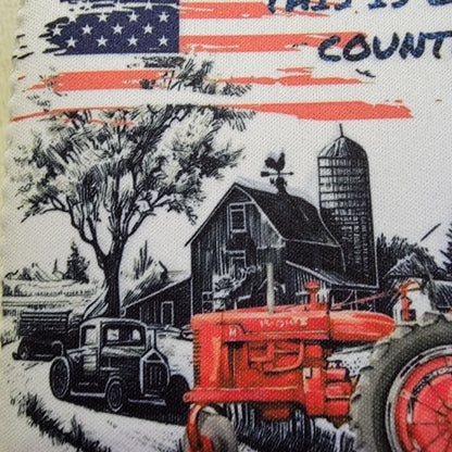 This Is Gods Country Flag Tractor Can Cooler Drink Holder Koozie