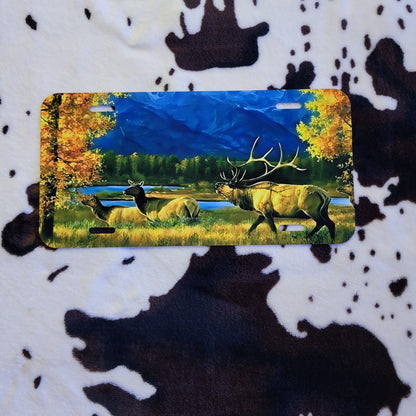 Wildlife Landscape Custom Handmade Car Tag License Plate