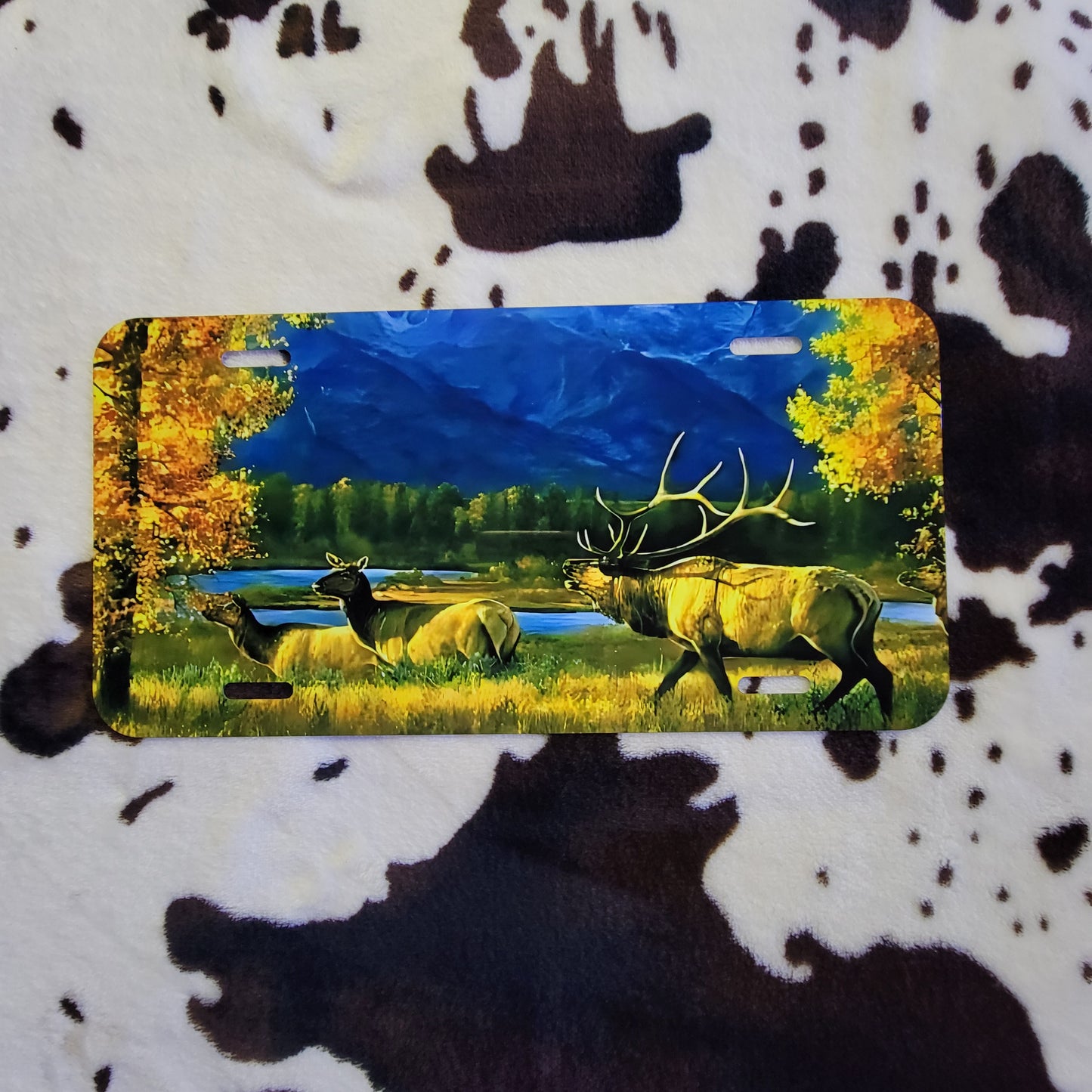 Wildlife Landscape Custom Handmade Car Tag License Plate