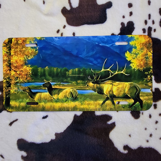 Wildlife Landscape Custom Handmade Car Tag License Plate