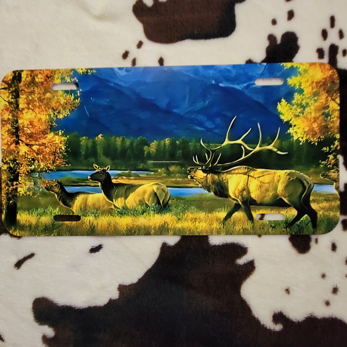 Wildlife Landscape Custom Handmade Car Tag License Plate