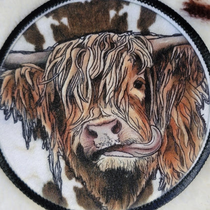 Cow Western Brown Hat Patch