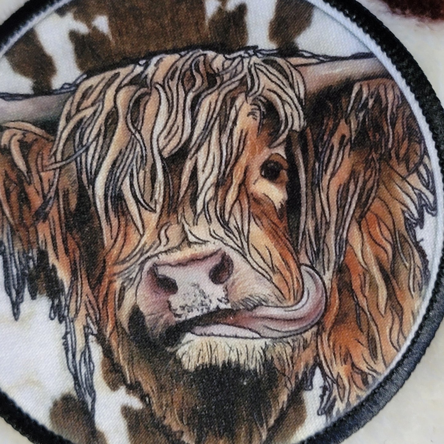 Cow Western Brown Hat Patch