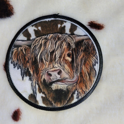 Cow Western Brown Hat Patch