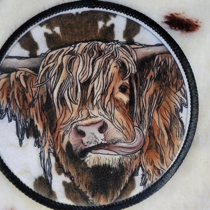 Cow Western Brown Hat Patch