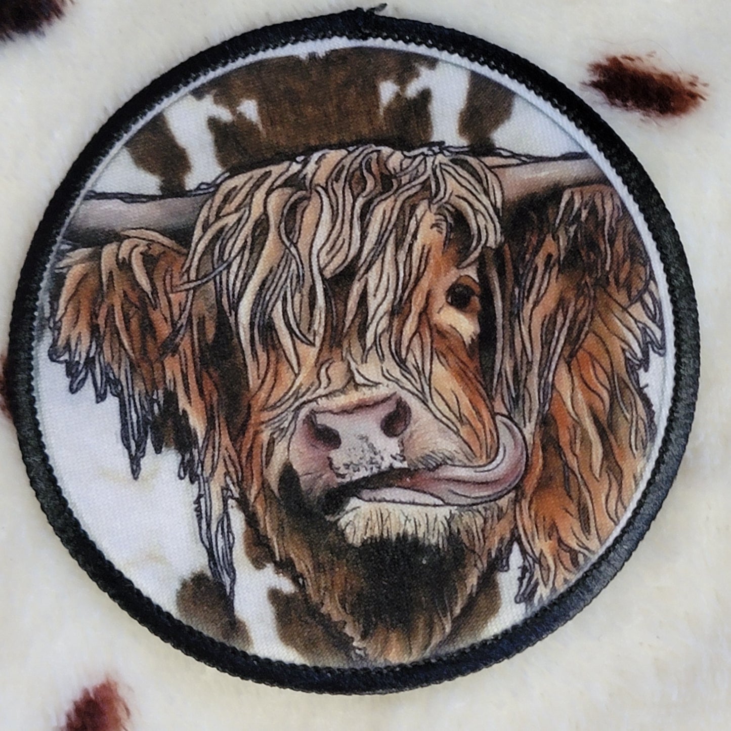 Cow Western Brown Hat Patch