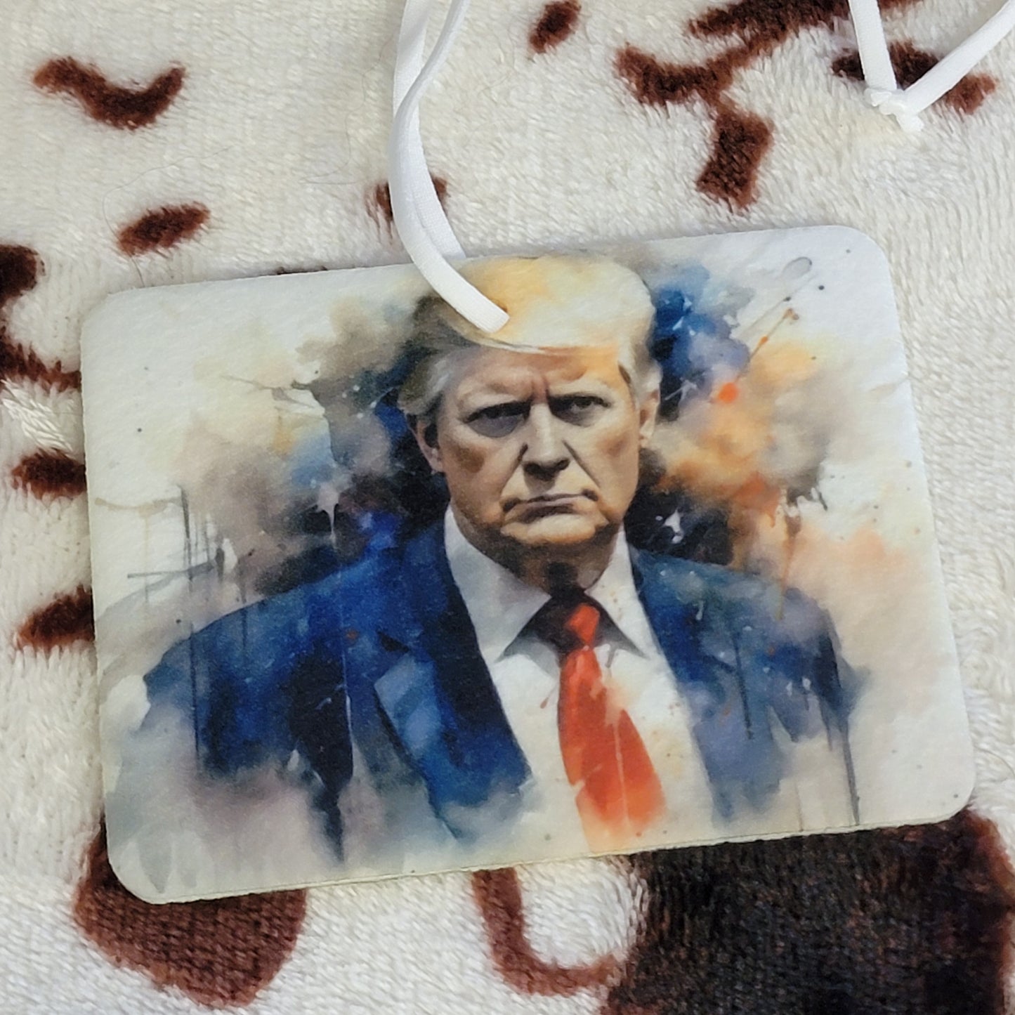 Trump Watercolor Unscented Car Air Freshener