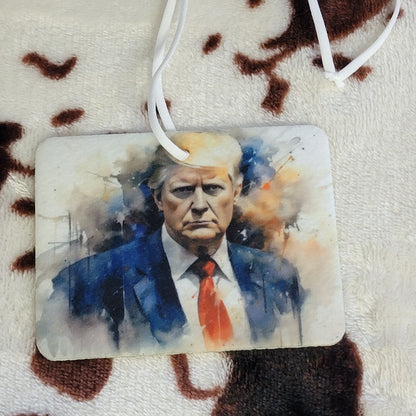 Trump Watercolor Unscented Car Air Freshener