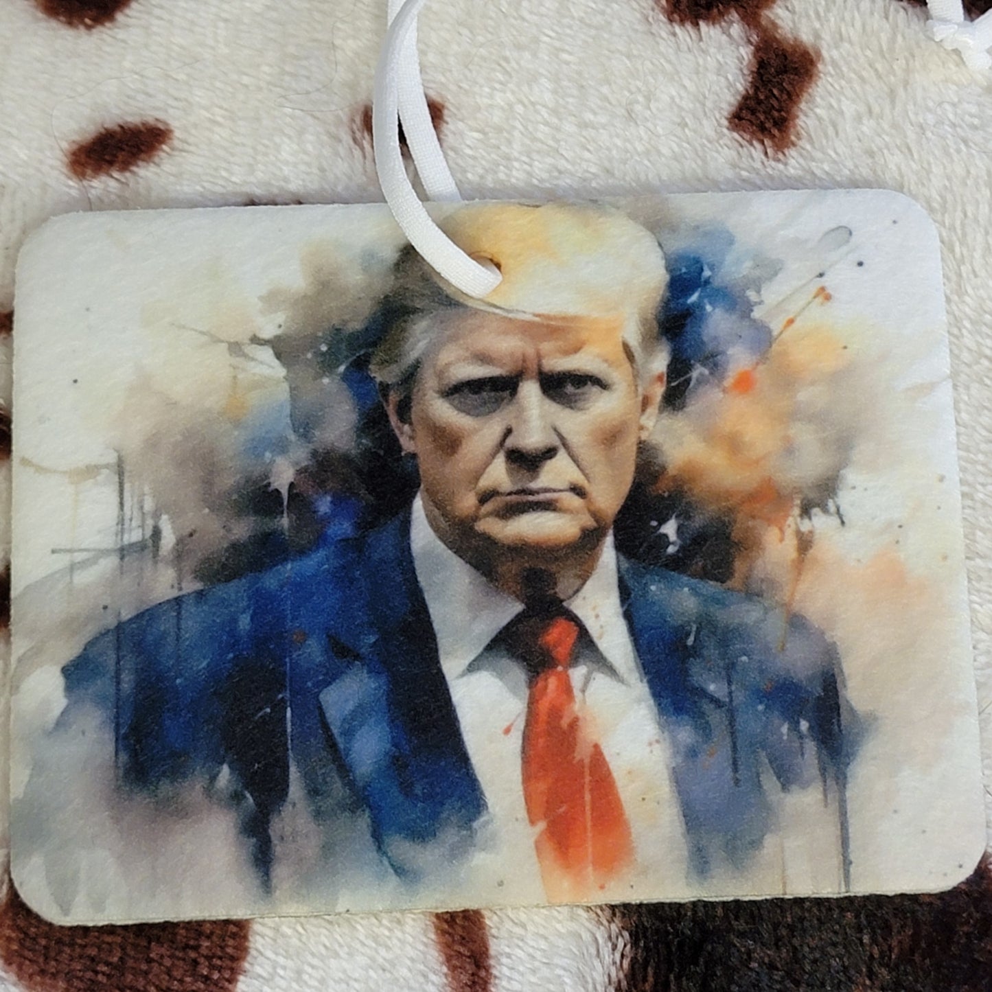 Trump Watercolor Unscented Car Air Freshener