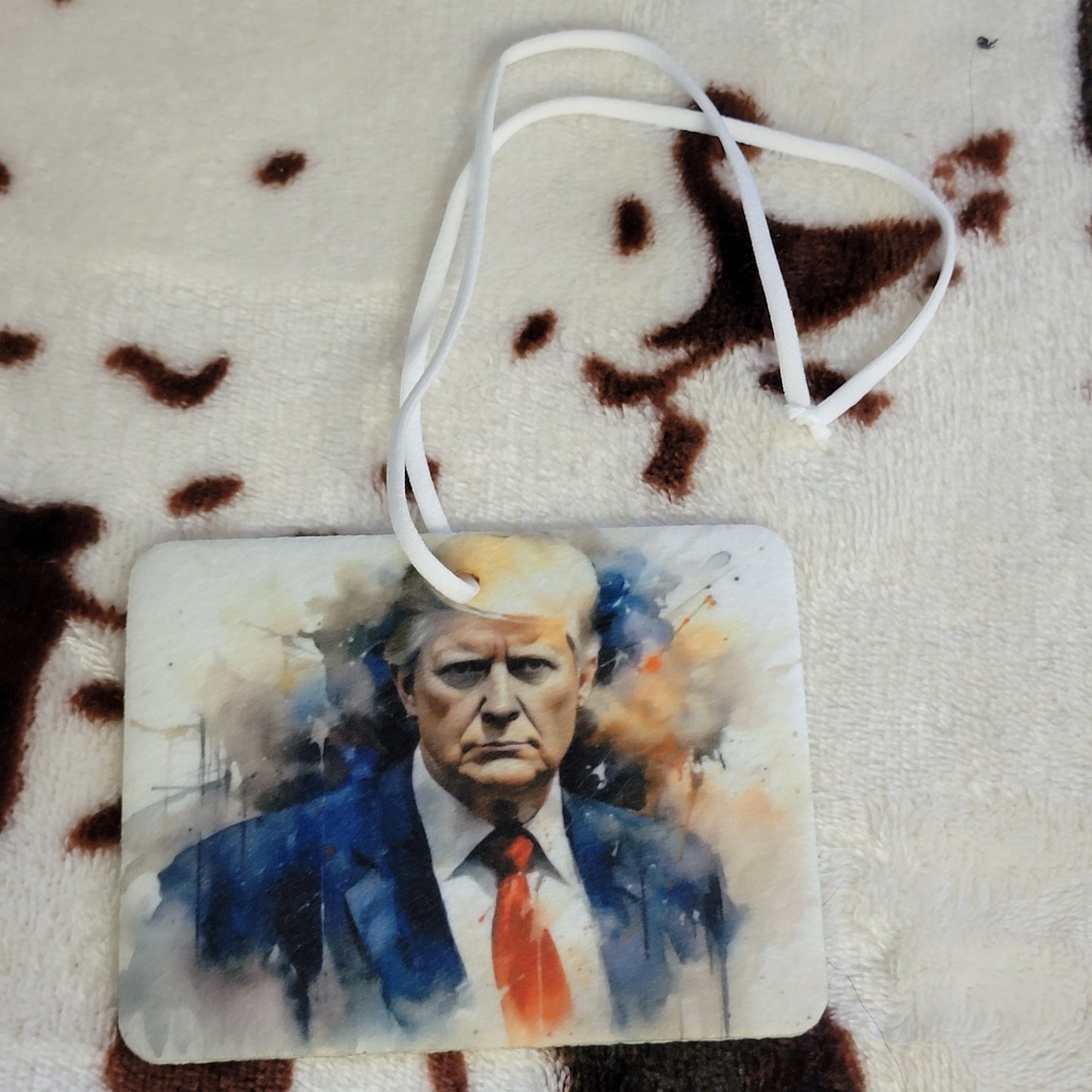 Trump Watercolor Unscented Car Air Freshener