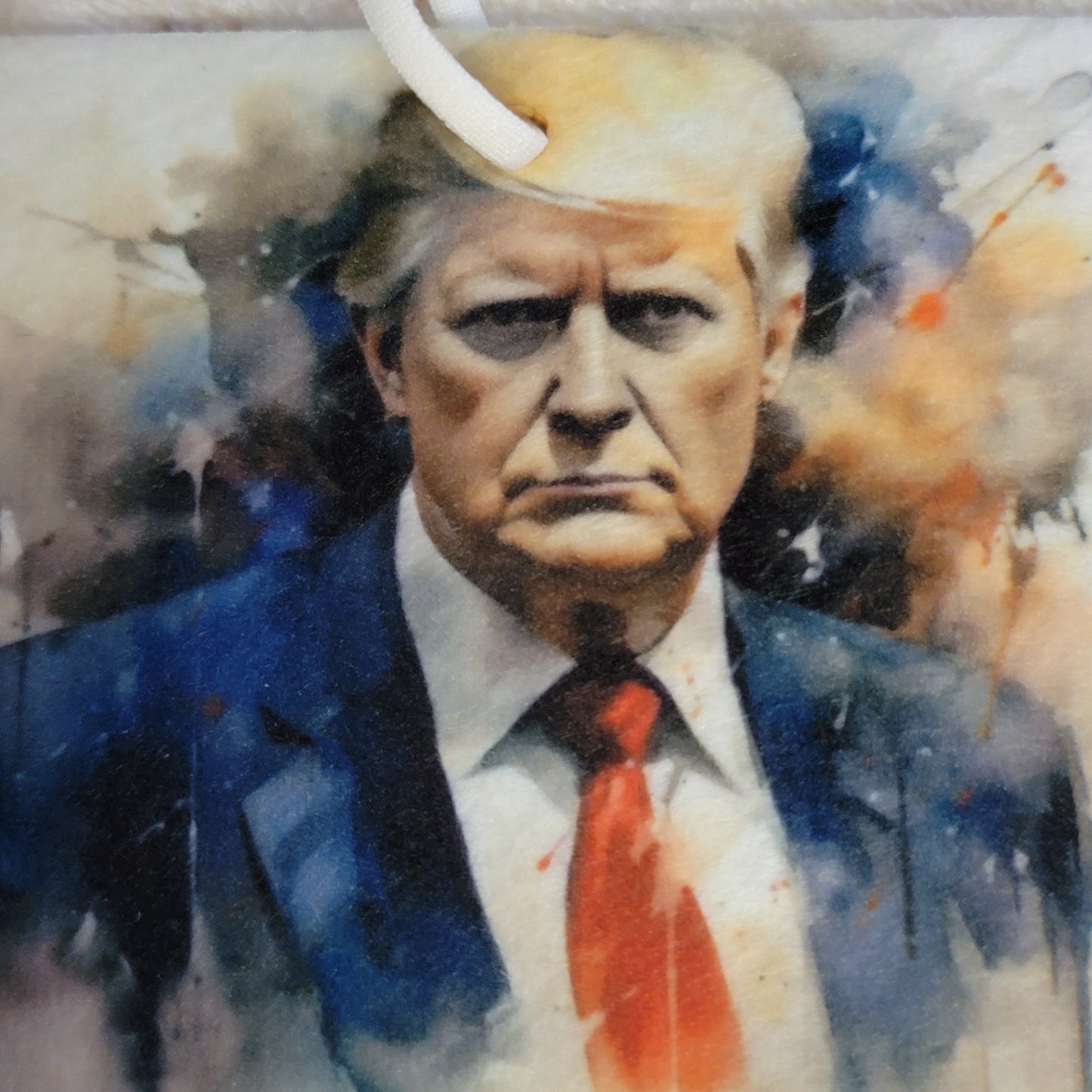 Trump Watercolor Unscented Car Air Freshener