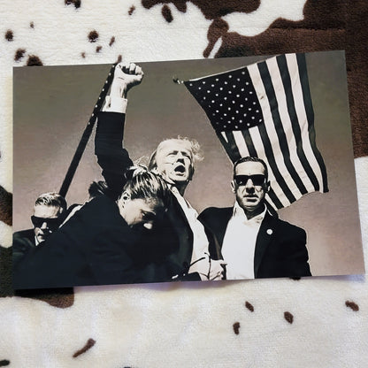 Trump Black and White Metal Sign