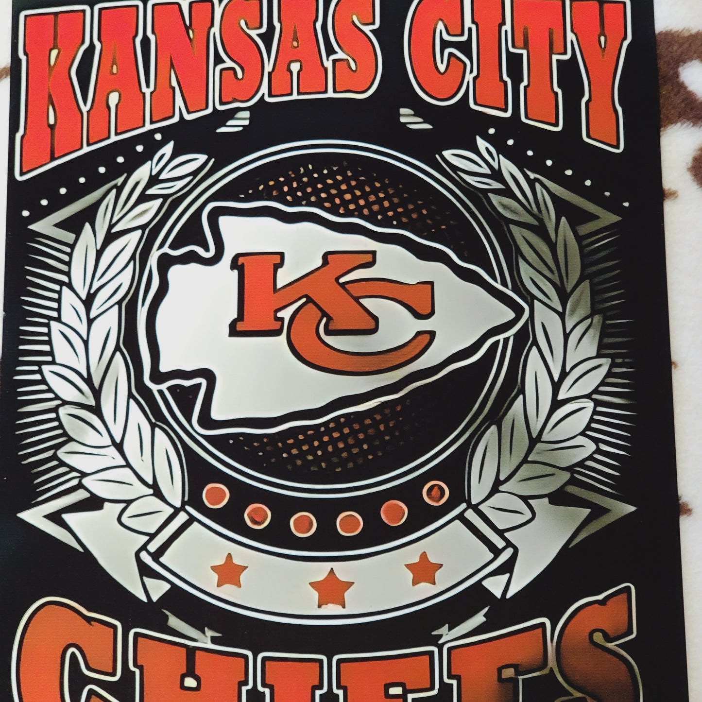 Kansas City Chiefs Football Metal Sign