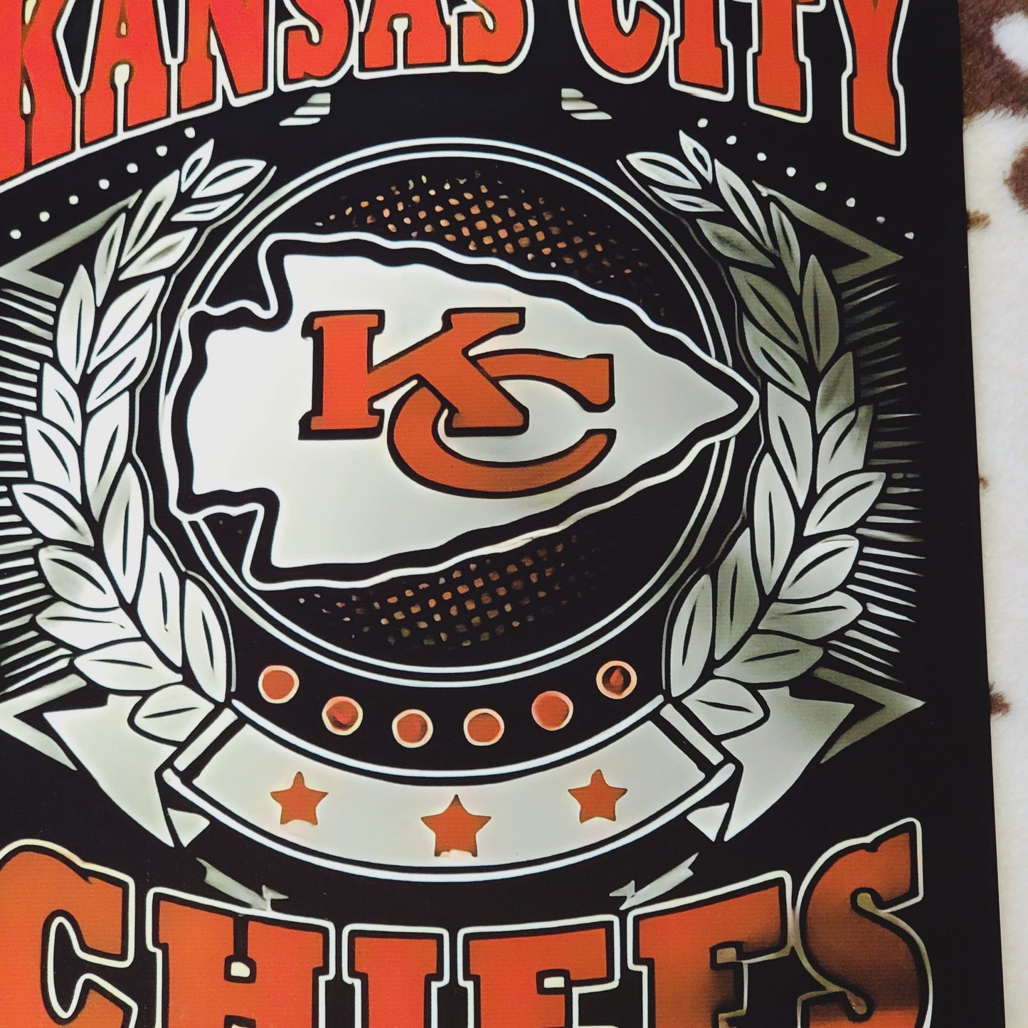 Kansas City Chiefs Football Metal Sign