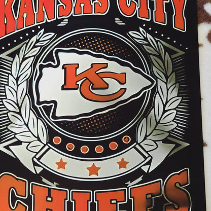 Kansas City Chiefs Football Metal Sign