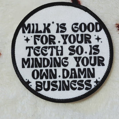 Mind Your Business Funny Hat Patch