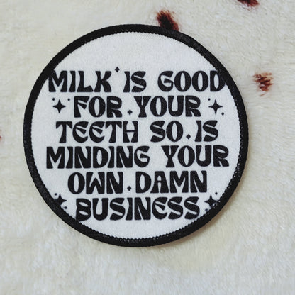 Mind Your Business Funny Hat Patch