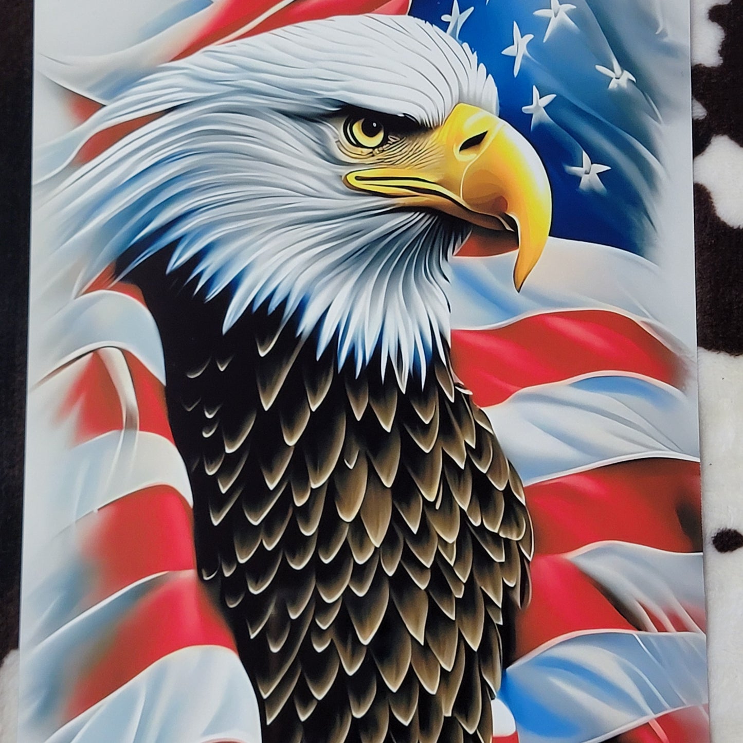 Eagle American Flag Metal Sign