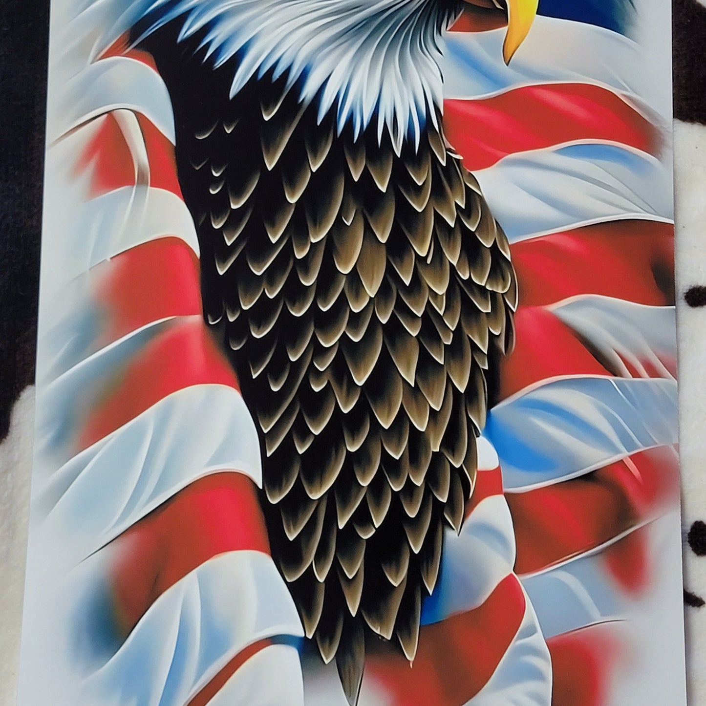 Eagle American Flag Metal Sign