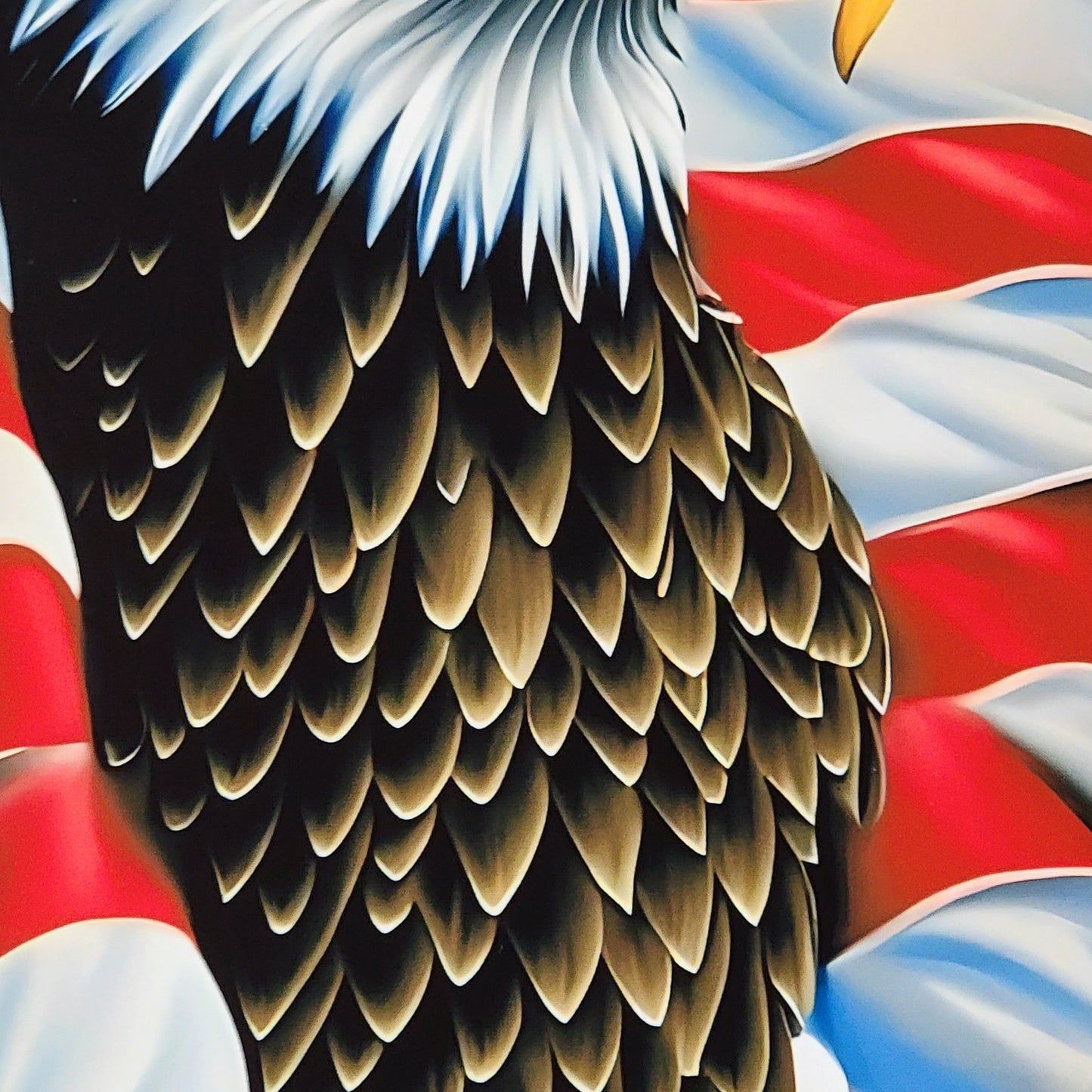 Eagle American Flag Metal Sign