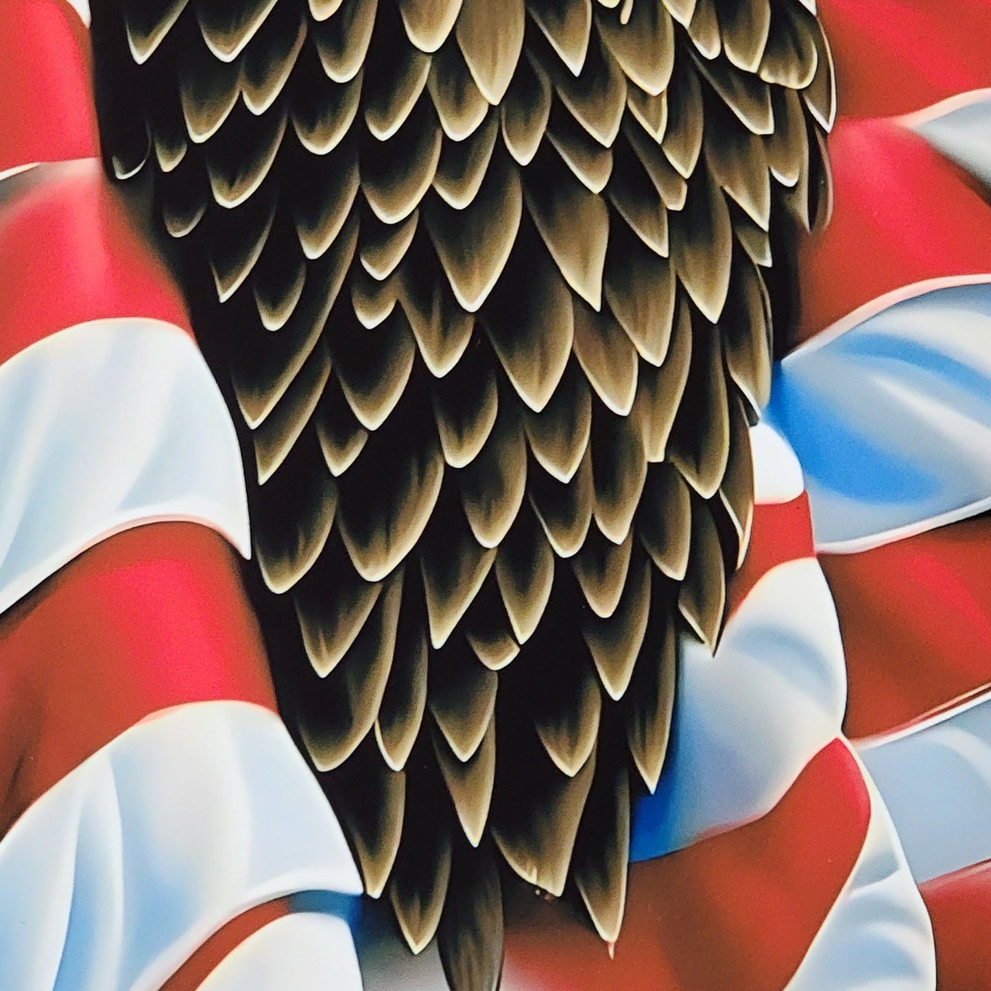 Eagle American Flag Metal Sign