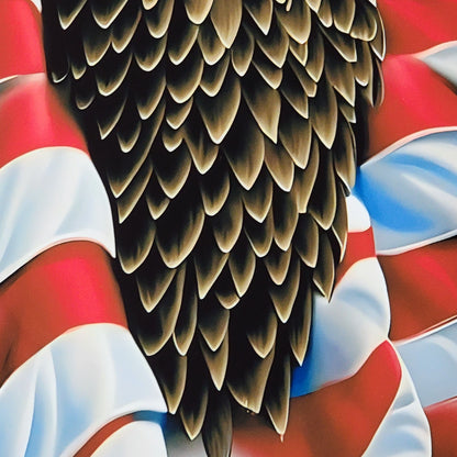 Eagle American Flag Metal Sign
