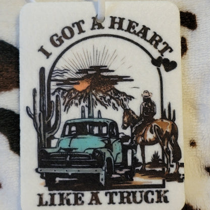 Heart Like A Truck Unscented Car Air Freshener Freshie