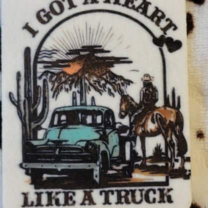Heart Like A Truck Unscented Car Air Freshener Freshie