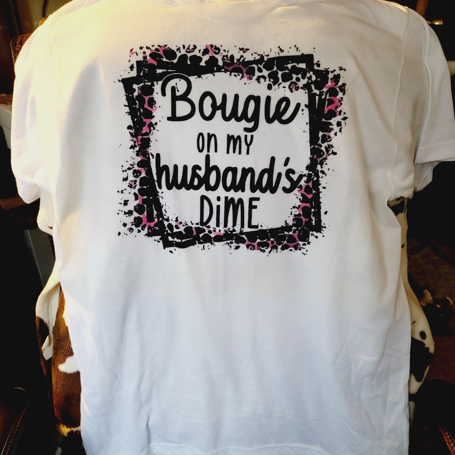 Bougie On My Husbands Dime Tee Shirt